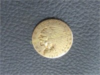 Indian Head 1915 US $2.50 Gold Piece