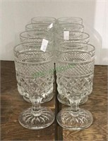 Vintage wine glasses measuring 5 1/2 inches