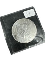 2002 AMERICAN EAGLE 1 OZ .999 FINE SILVER COIN