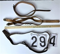 2 Leather slings & Belt (3)