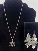 Snowflakes Necklace & Earrings