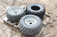 (1) 26x11R12 Maxxis ATV Tire, and (2) 25x12-10