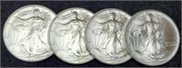 (4) 1993 Silver Eagles