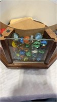 8 compartment turn table Display box with vintage