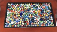 Vintage machine made marbles container not