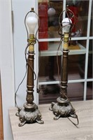 Pair of Metal Lamps