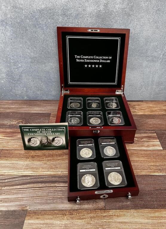 Complete Collection Of Silver Eisenhower Dollars