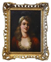 DUPRE - 19c. Oil on Canvas - Lady