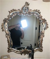 Gilded Metal Frame Mirror