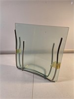 9" x 9" Glass and Metal Picture Frame