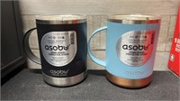 2 New ASOBU Travel Cups One Has Small Dent