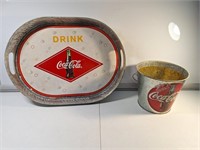 Set of Coke Galvanized Tray & Bucket