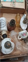 Lot with variety of oil lamps