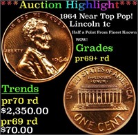 Proof ***Auction Highlight*** 1964 Lincoln Cent Ne