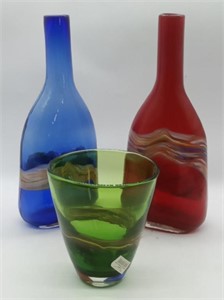 (RL) Ganz Bella casa Glass Bottles and Vase.