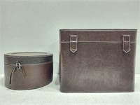 Pair of Pleather Storage Boxes