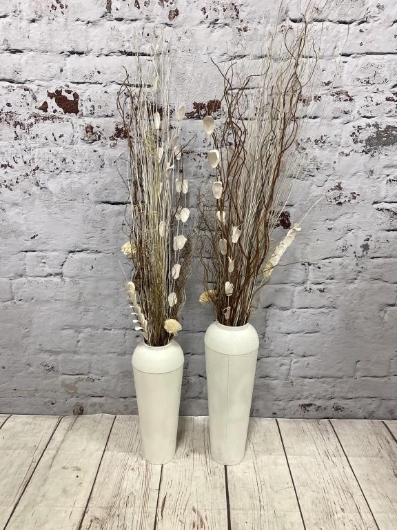 Decorative Vases w/ Faux Flowers