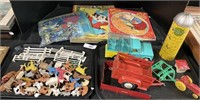 Vintage Kids Puzzles & Farm Toys Hubley.