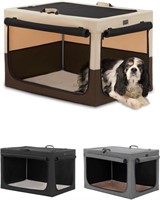 Petsfit Dog Car Crate, Puppy Kennel, Adjustable Th