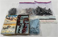 Vintage Wagon Model Kits & Plastic Horses Toys