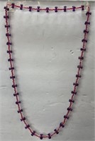Vintage beaded necklace pink and purple