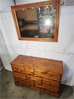 Retro Cedar Dresser and Mirror