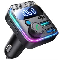 JOYROOM Bluetooth 5.3 FM Transmitter Car Adapter,