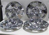 Four 19.5" Dodge Chrome Hubcaps See Info