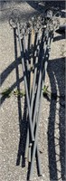 (O) Outdoor Metal Tiki Torches 58 1/4”