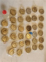 APPROX. 33-MIXED DATES OF 1967-1968 KENNEDY HALVES