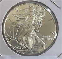 2012 SILVER American Eagle GEM BU