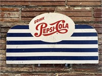 Vintage Double Sided Pepsi-Cola Sign 31.5” x