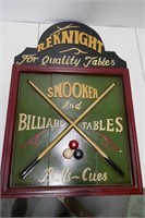 Wood Billiards Sign 16"x24"