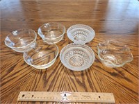 Six Assorted Vintage Glass Bowls