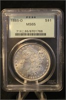 1885-O Certified Morgan Silver Dollar