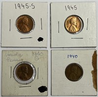 1940, 1940-S, 1945, 1945-S Pennies!
