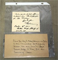 WW1 post autograph of Ogkar Johannes von Hahn