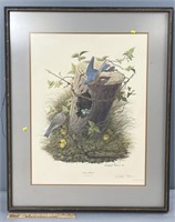 Richard Sloan Signed Eastern Bluebird Print