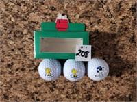 LOT OF 3 SNOOPY'S TEE TIME COLLECTIBLE GOLF BALLS