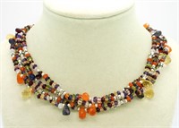 4 Strand Beaded Necklace