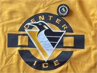 Mario Lemieux Signed Penguins Hockey Jersey/Puck