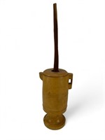 Hand made carved rustic butter churn