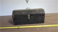 WOODEN TOOLBOX WITH CONTENTS