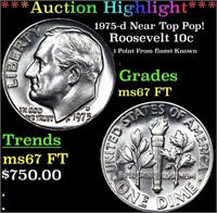 ***Auction Highlight*** 1975-d Roosevelt Dime Near