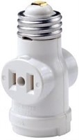 Leviton 1403-W Lampholder with Two 15 Amp, 125 Vol