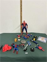 Vintage Spiderman Batman Action Figure Lot