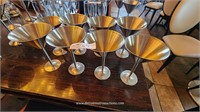 Metal martini glasses