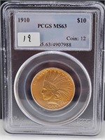 1910 $10 Gold Indian PCGS MS63