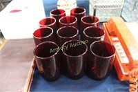 RUBY GLASS TUMBLERS