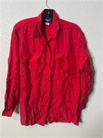 Vintage Femme 100% Silk Button Up Shirt